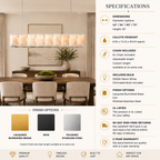 Hadilor Calcite Rectangular Chandelier