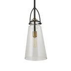 Saugus Black Antique Brass Mini Pendant Light