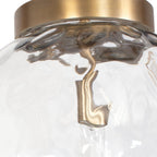Gaia Clear Glass Antique Brass Pendant Light