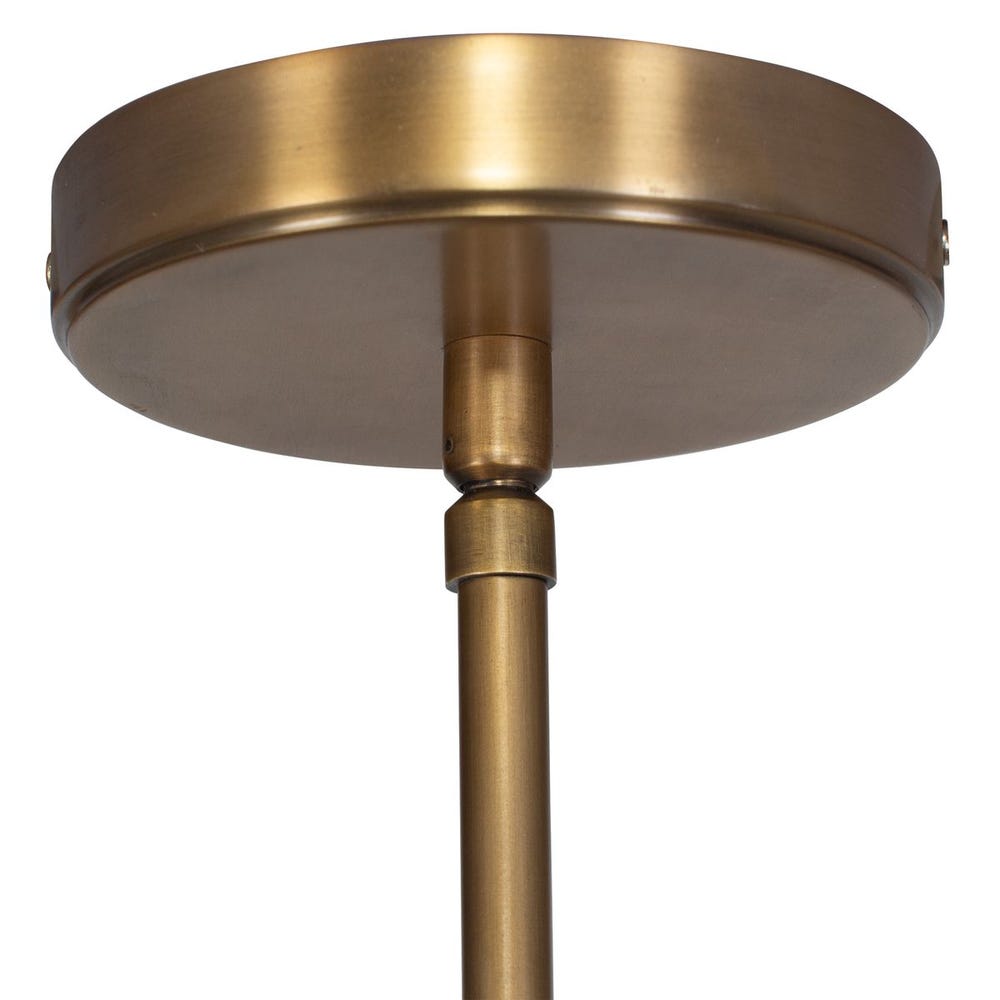 Gaia Clear Glass Antique Brass Pendant Light