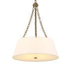 Andalucia Linen Shade Gold Pendant Light