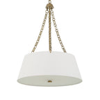 Andalucia Linen Shade Gold Pendant Light