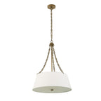 Andalucia Linen Shade Gold Pendant Light