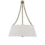 Andalucia Linen Shade Gold Pendant Light
