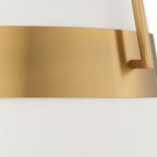 Harness Linen Shade Brass Pendant Light Fixture