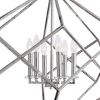 Euclid 6 Light Nickel Cube Crystal Pendant