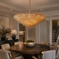 Chofira Smoke Glass Tiered Round Chandelier