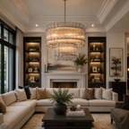Sae Nari Glass Two-Tier Round Chandelier