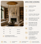 Audocon Crystal Round Chandelier