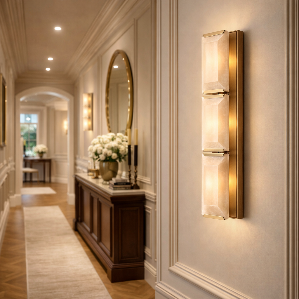 Hadilor Calcite Triple Sconce