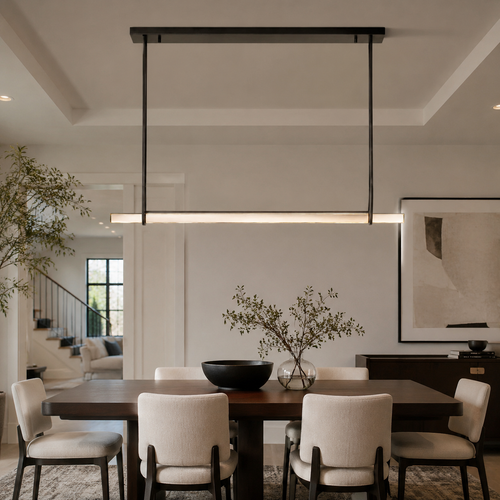 Audocon Crystal Single Bar Linear Chandelier
