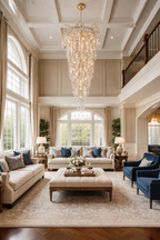 2-Story Tree Branch Staircase Crystal Chandelier