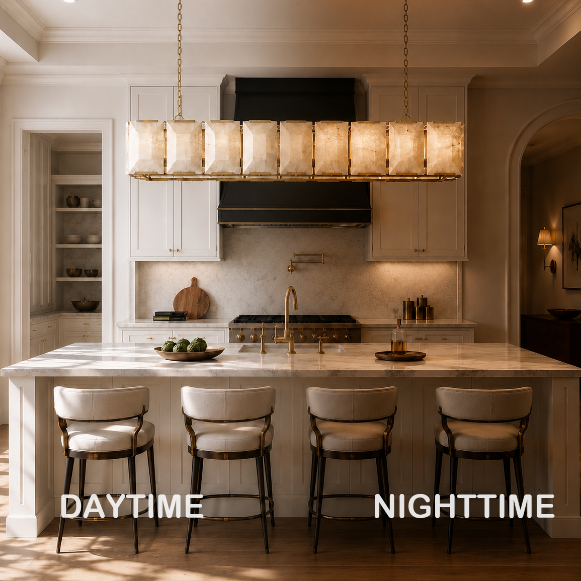 Hadilor Calcite Rectangular Chandelier