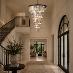 Heristal Crystal Chandelier for Foyer, Entry way, Staircase