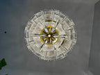 Lakkida Glass Tiered Gold Chandelier for Foyer, Living Room, Entryway