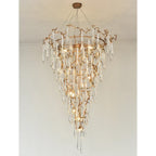 2-Story Tree Branch Staircase Crystal Chandelier