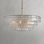 Ghiaccio Clear Class Round Chandelier