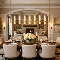 Racerret Linear Milk Glass Chandelier