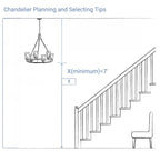 Lakkida Glass Tiered Gold Chandelier for Foyer, Living Room, Entryway