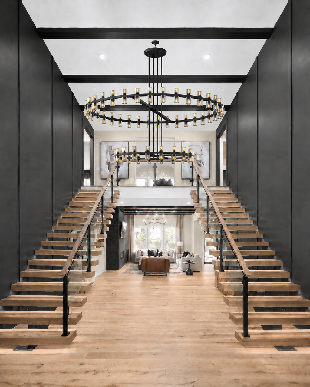 Arcuphoe Series Round Two-tierd Wagon Wheel Chandelier