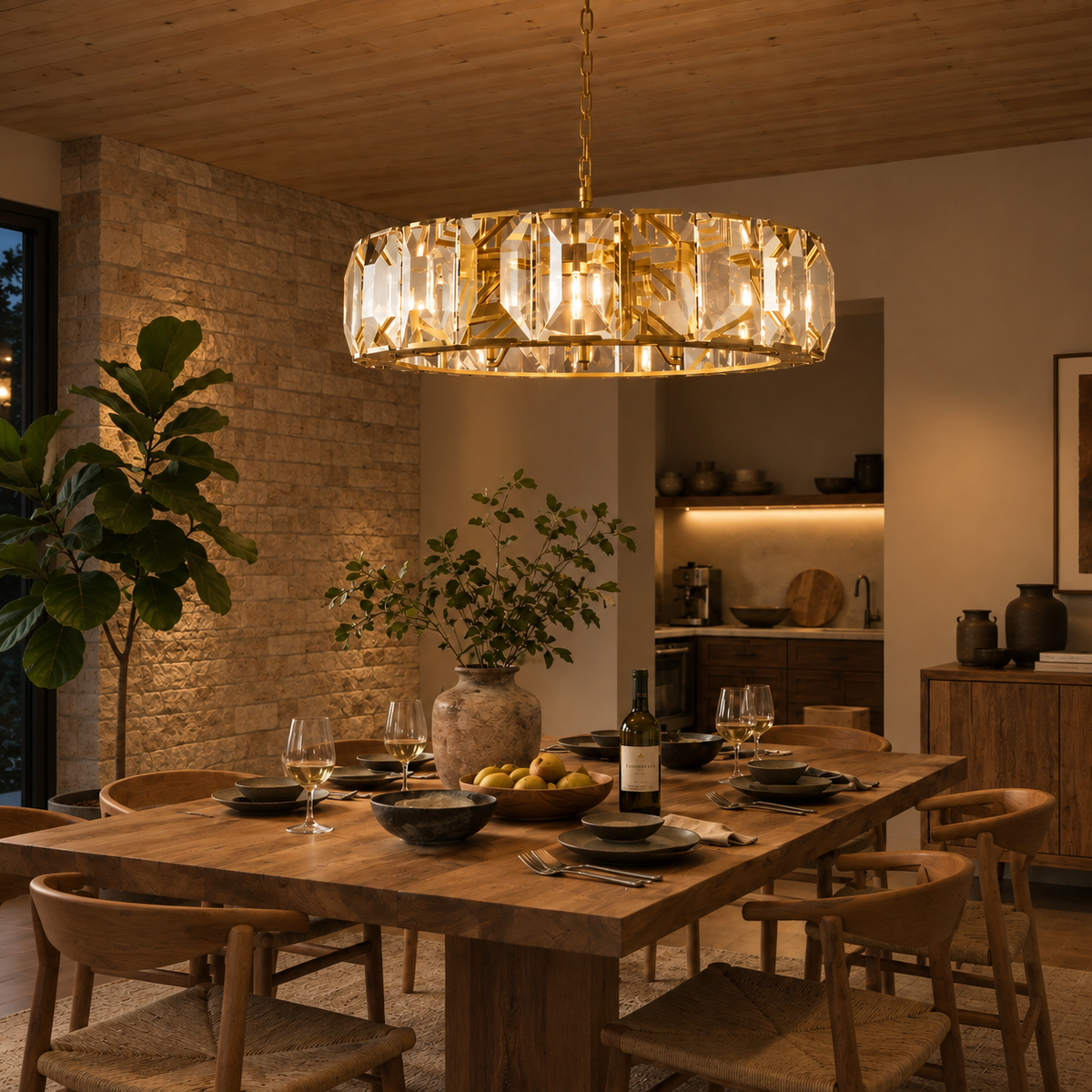 Hadilor Crystal Round Chandelier