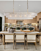 Ghiaccio Clear Class Oval Chandelier