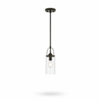 Saugus Black Antique Brass Mini Pendant Light
