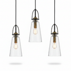 Saugus Black Antique Brass Mini Pendant Light