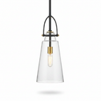 Saugus Black Antique Brass Mini Pendant Light