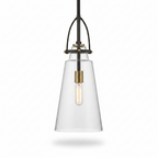 Saugus Black Antique Brass Mini Pendant Light
