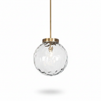 Gaia Clear Glass Antique Brass Pendant Light