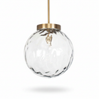 Gaia Clear Glass Antique Brass Pendant Light