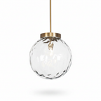 Gaia Clear Glass Antique Brass Pendant Light