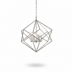 Euclid 6 Light Nickel Cube Crystal Pendant
