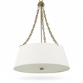 Andalucia Linen Shade Gold Pendant Light