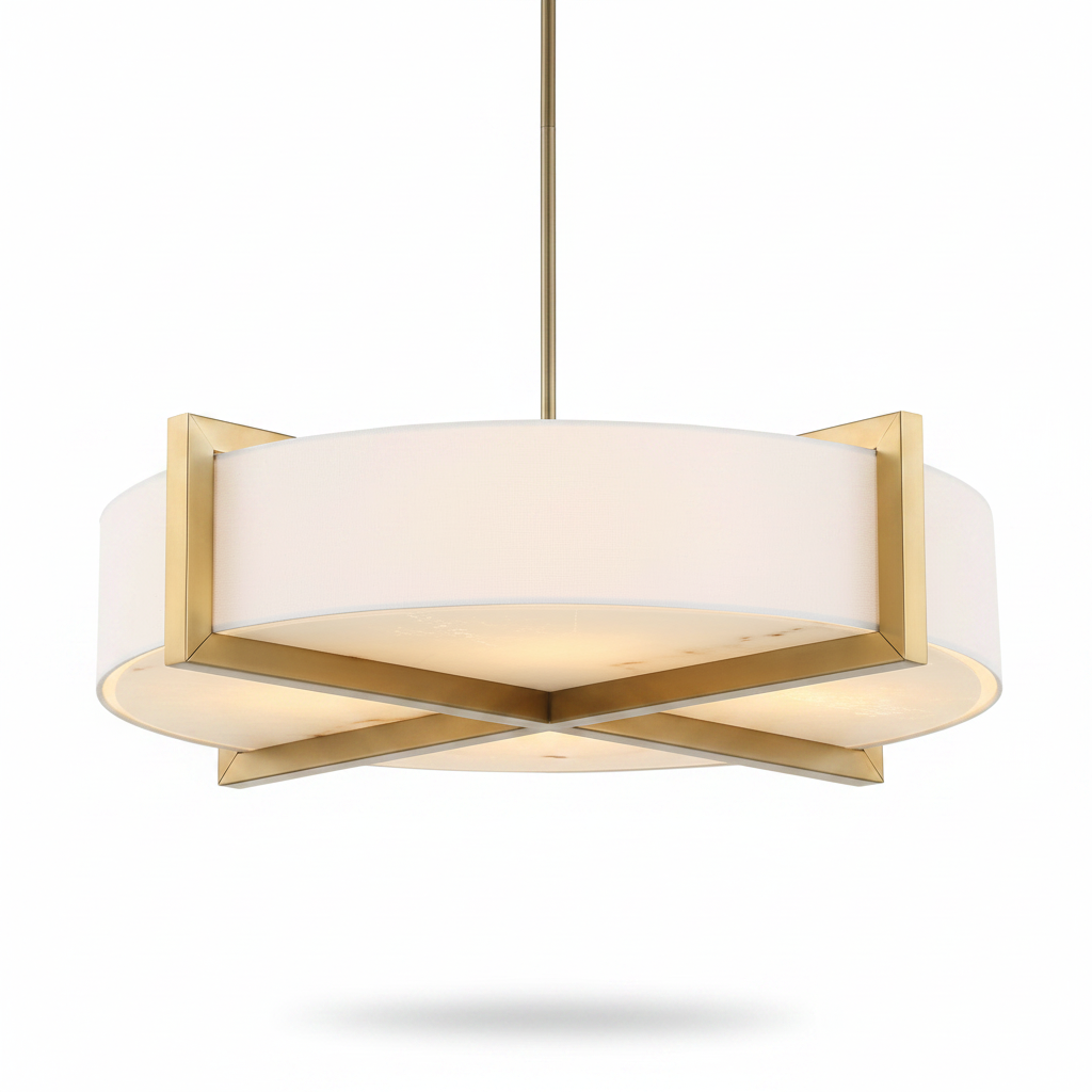 Aurelion Cresson 4 Light Linen Pendant