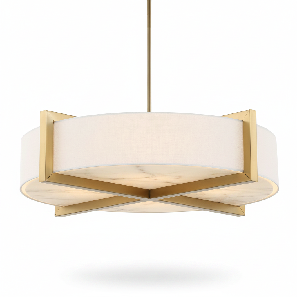 Aurelion Cresson 4 Light Linen Pendant