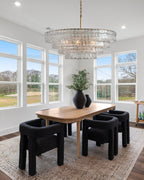 Ghiaccio Clear Class Round Chandelier